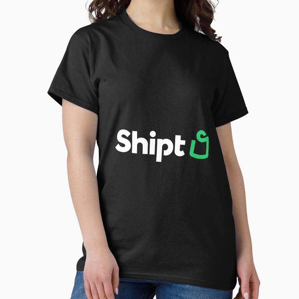 Shipt Logo Delivery Service Classic T-Shirt | Professional Worker Tee Black