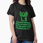 Achieve Your Goals Motivational Success Growth Mindset Tee Black