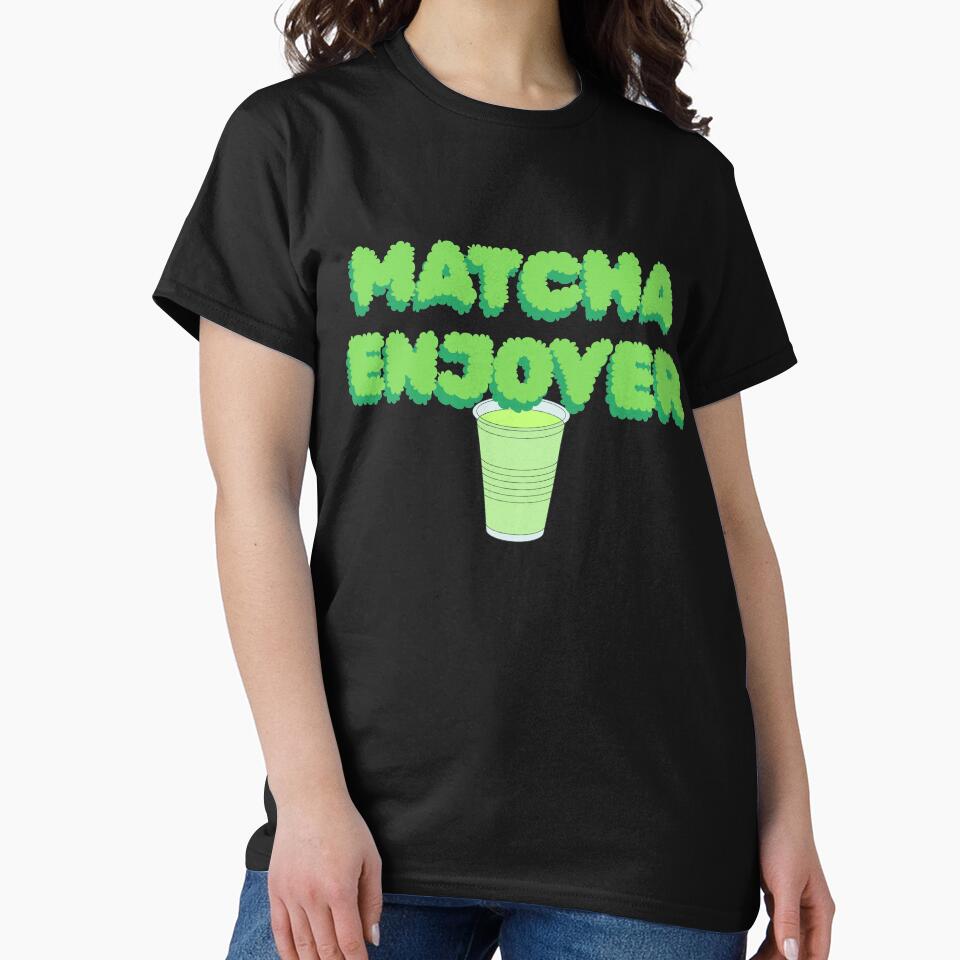 Matcha Enjoyer Premium Tee Authentic Japanese Green Tea Style Black