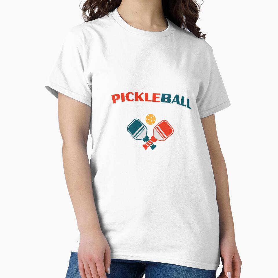 Professional Pickleball Court Player Athletic Performance Tee White