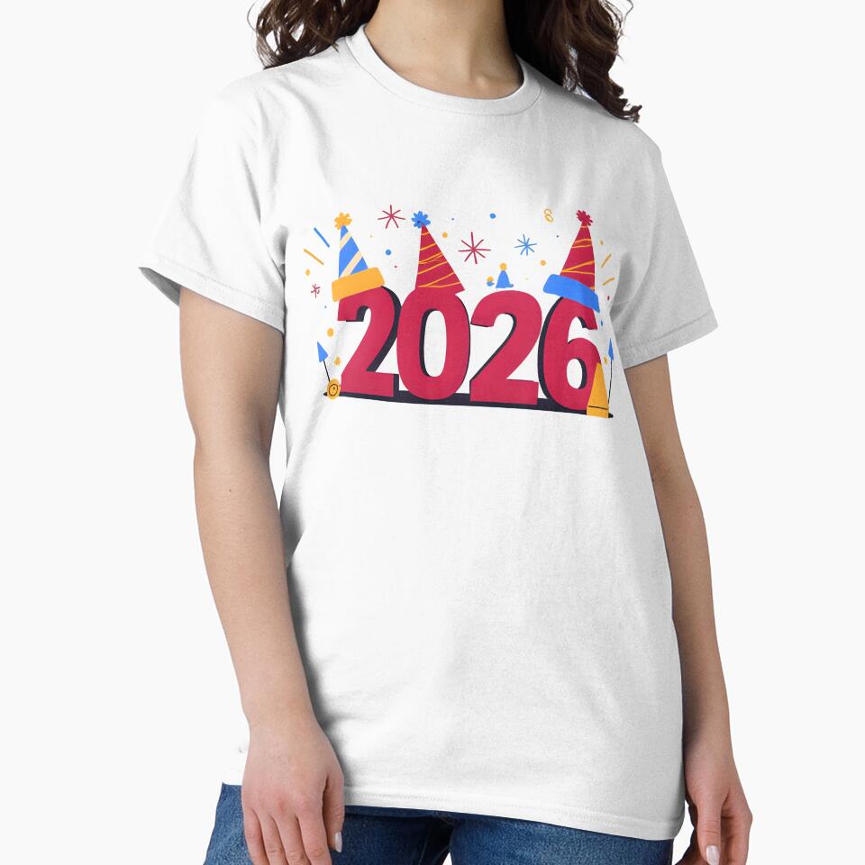 New Year 2026 Odometer T-Shirt – Retro Countdown Party Apparel White