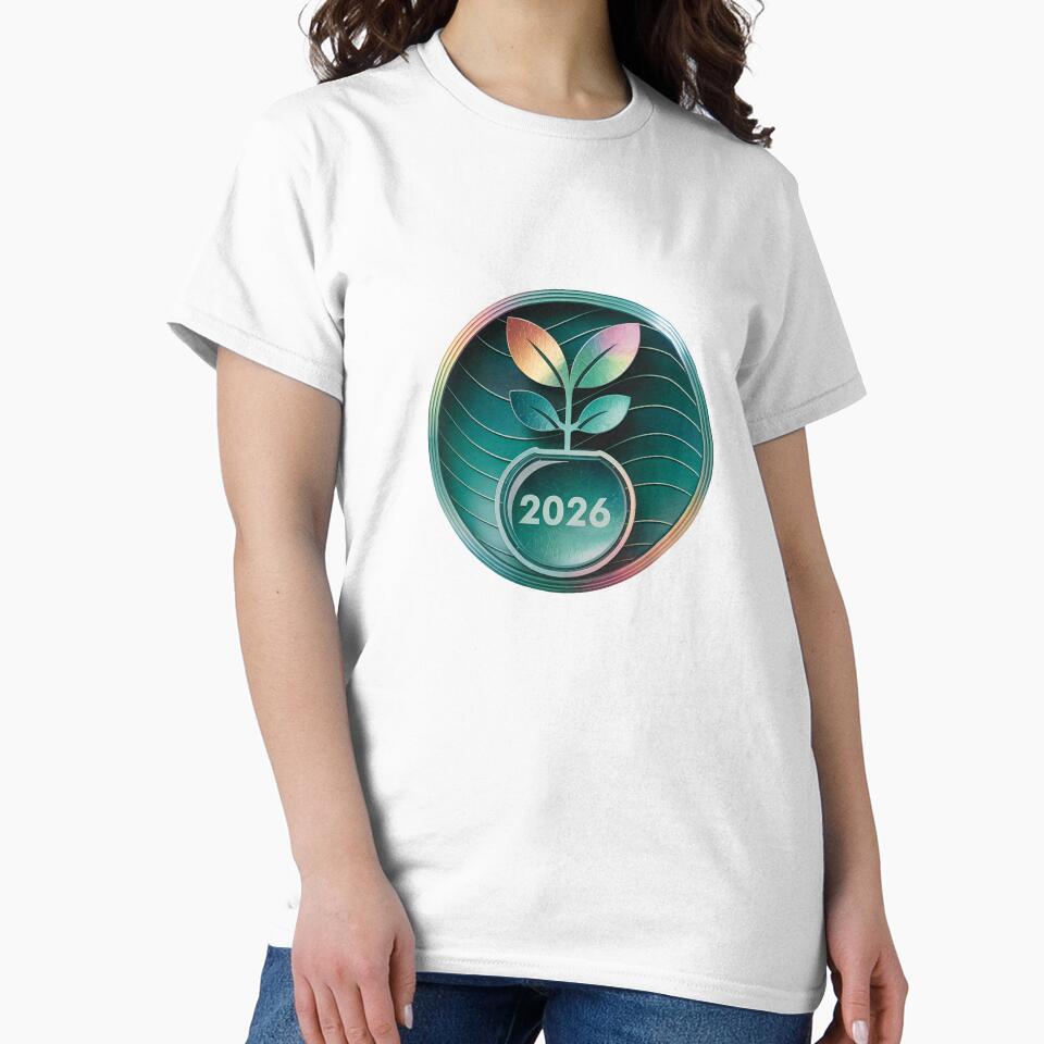 Ecology 2026 Circular Badge Eco Friendly Design Classic T-Shirt White