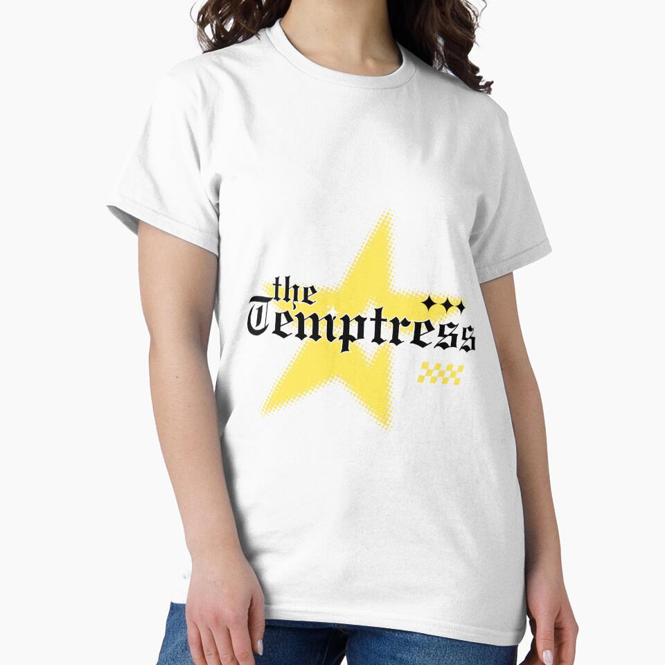 The Temptress Vintage Style Yellow Art Design Classic T-Shirt White