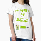 Powered By Matcha Energy Tee Performance Green Tea Apparel White