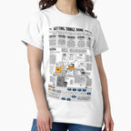 Getting Things Done David Allen Visual Summary Productivity Tee White