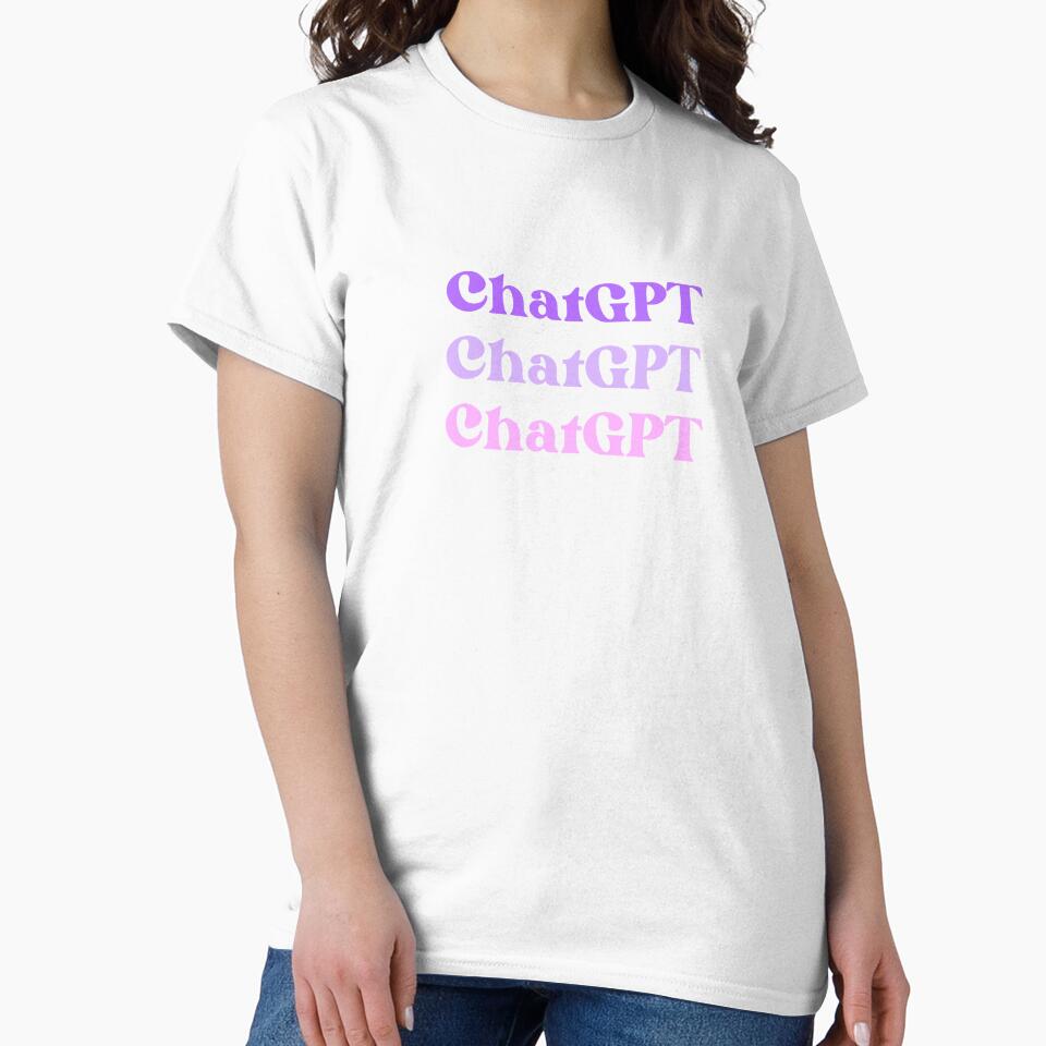 Official ChatGPT AI Logo Graphic Tee | Premium Minimalist Tech Shirt White