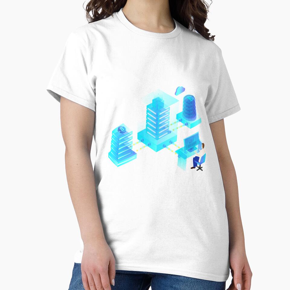 Bitcoin Mining Crypto T-Shirt Blockchain Cryptocurrency Investor Tee White