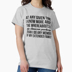 At Any Given Time Graphic Tee - Clever Sarcastic Quote Shirt Heather Grey